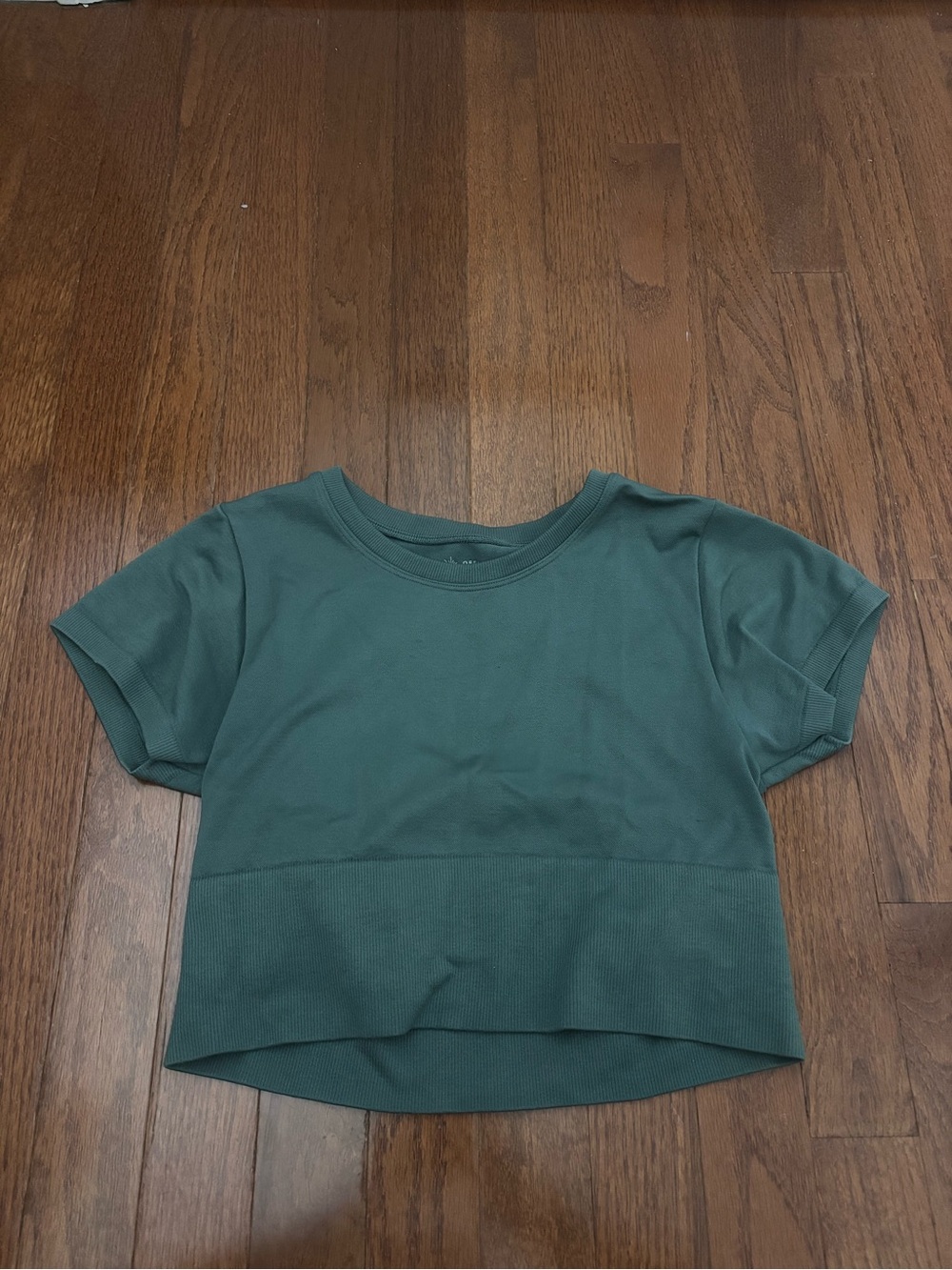 aerie Forest Green Cropped Tee